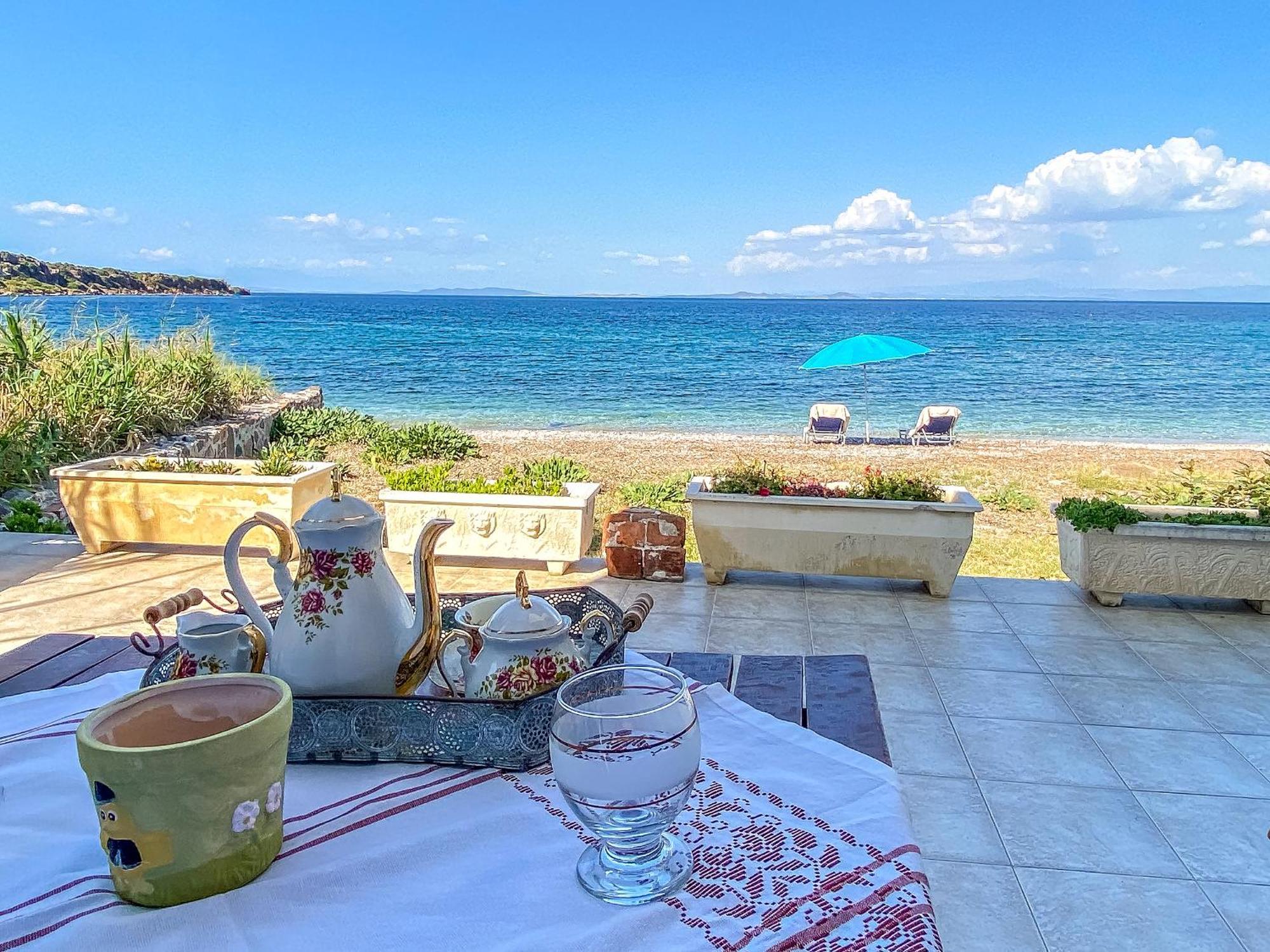 Kyparissis Beach Houses Skala Mistegnon Buitenkant foto